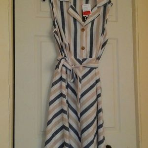 Sleeveless Striped Dress